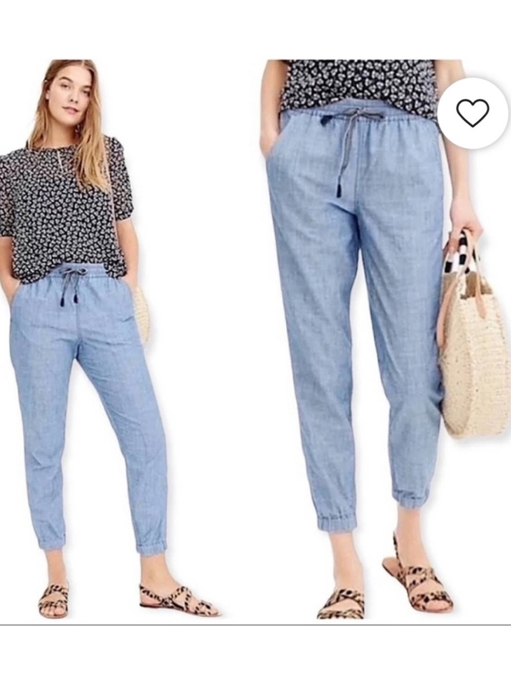 J. Crew Point Sur Seaside Pant in Chambray - size 8